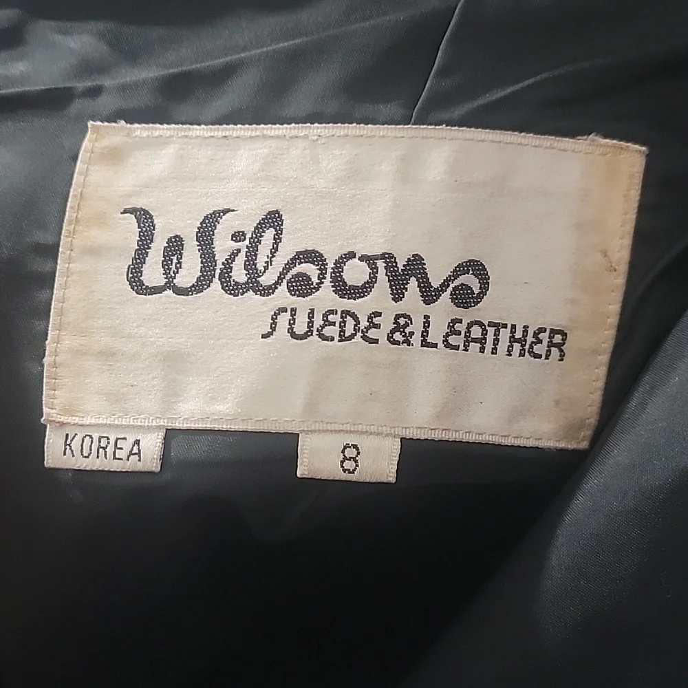 Wilsons Suede & Leather Genuine Vintage Black Leather Pencil Skirt 8 - Picture 6 of 9